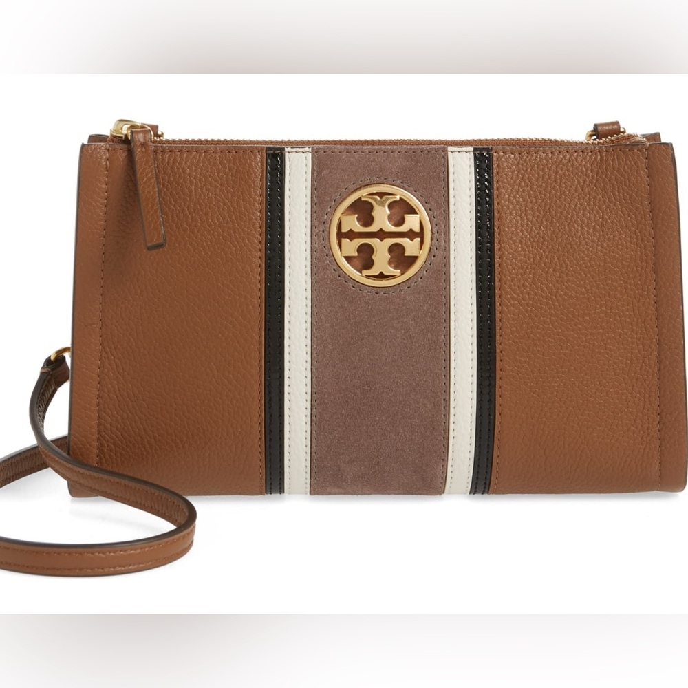 New! Tory Burch Carson stripe crossbody